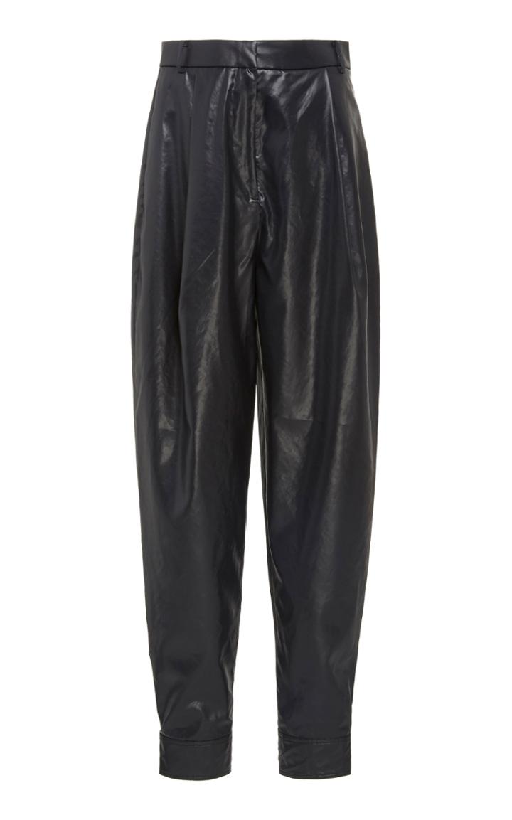 Tibi Faux Leather Pull On Pant