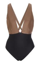 Haight Marina Deep V Neck One Piece Suit