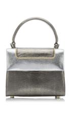 Moda Operandi Nancy Gonzalez Lily Tricolor Metallic Lizard Top Handle Bag