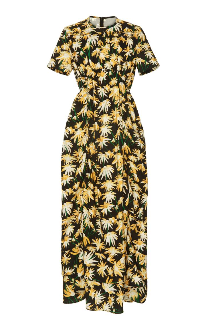 Loewe Gathered Cotton Maxi Dress Size: 34