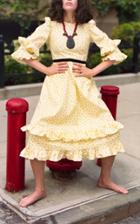 Batsheva Double Ruffle Cotton Dress