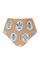 Agua By Agua Bendita Alicia Printed High-rise Bikini Bottom
