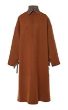 Deveaux Reversible Collared Wool-blend Cape Coat