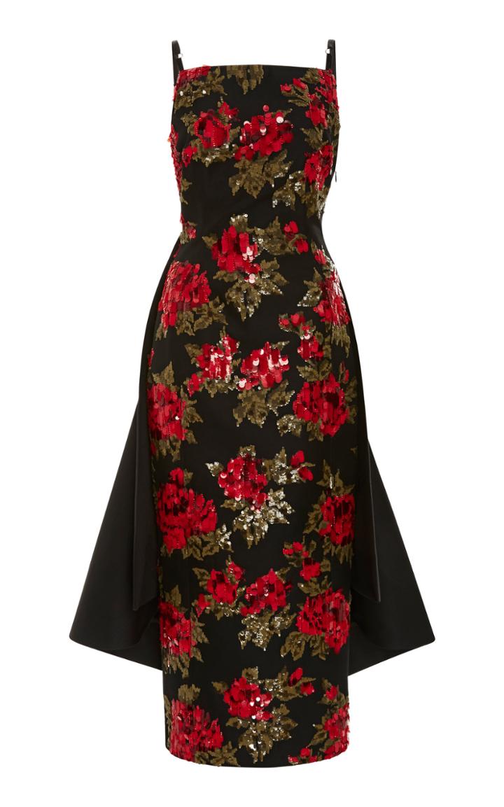 Michael Kors Collection Chine Floral Embroidered Dress