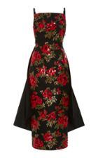 Michael Kors Collection Chine Floral Embroidered Dress