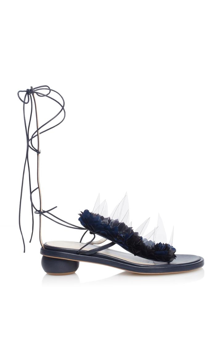 Delpozo Lace-up Mid-heel Sandals