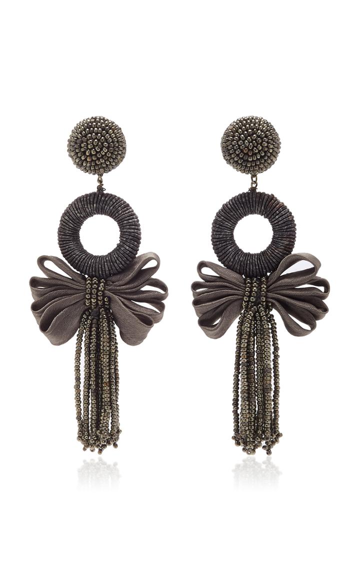 Suzanna Dai Beijing Mystic Beaded Tassel Drop Earrings