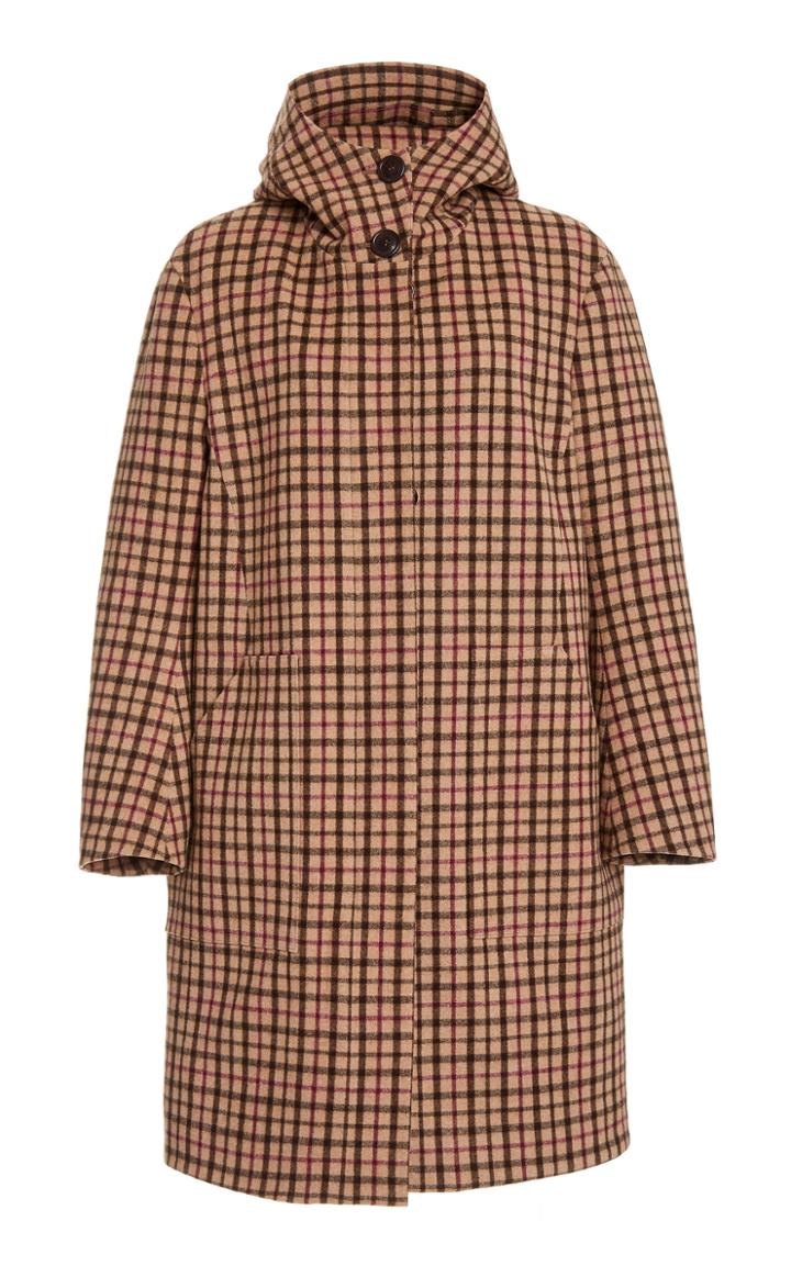 Moda Operandi Akris Isolde Stretch Wool-plaid Coat