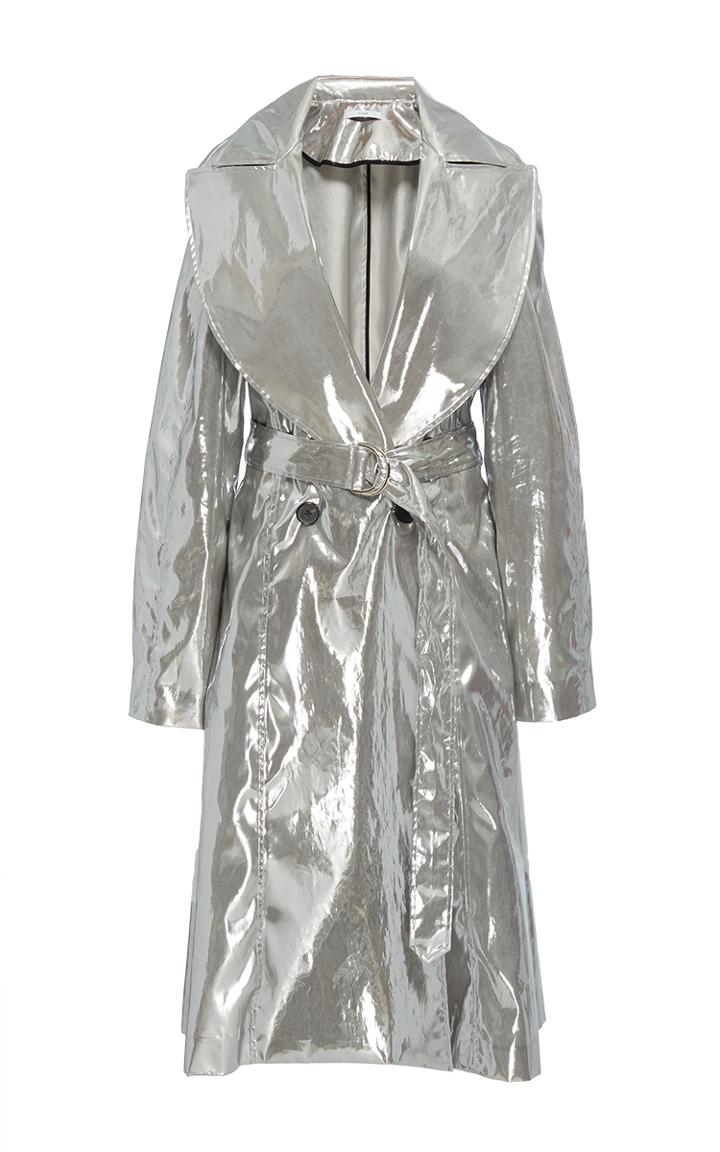 Tome Wide Lapel Metallic Coat