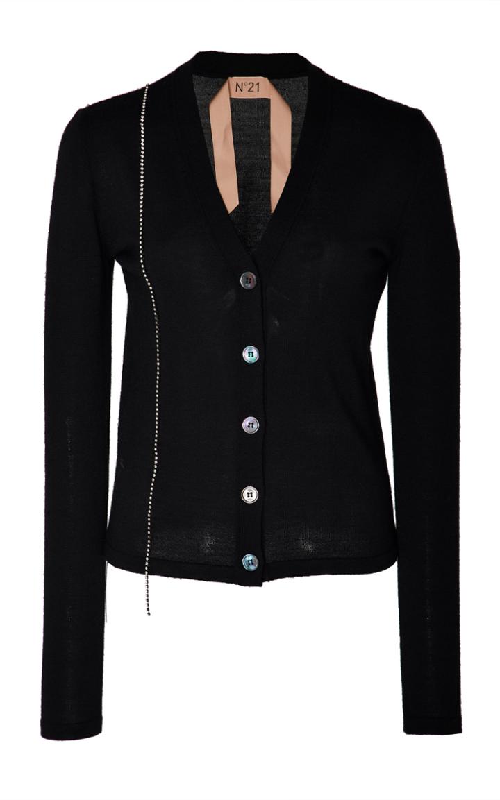 N 21 N&deg;21 Carole Wool Silk Sequin Cardigan