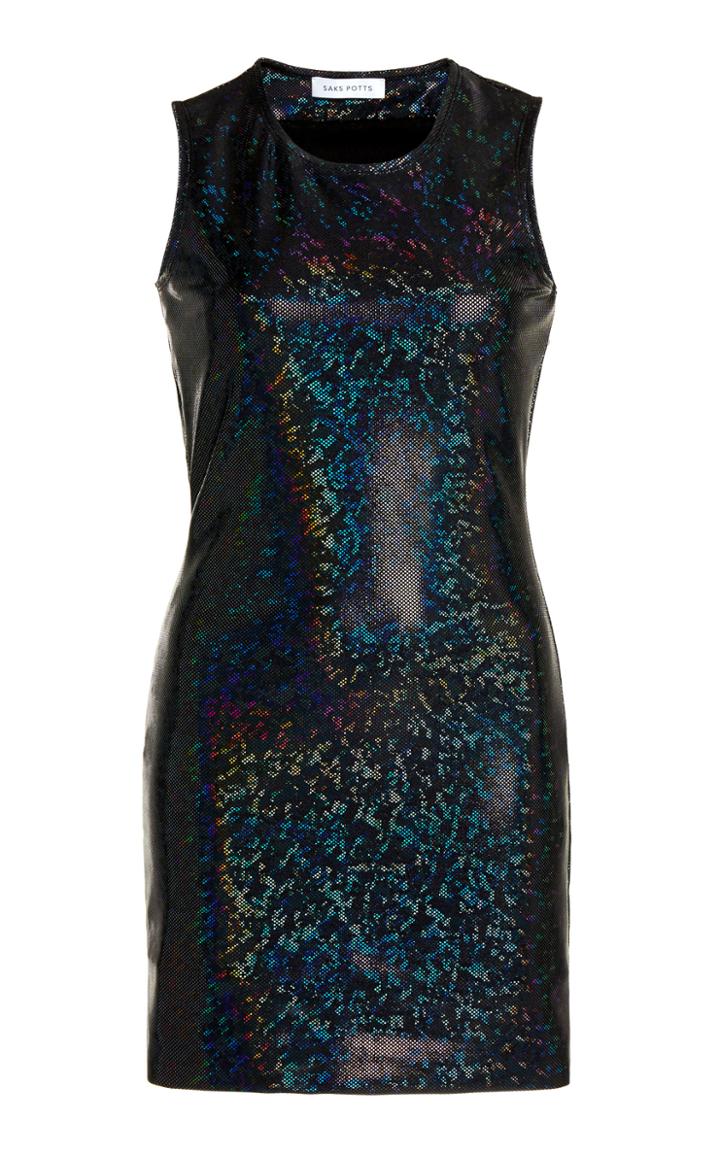 Moda Operandi Saks Potts Vision Metallic Stretch Jersey Mini Dress