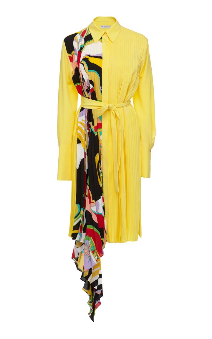 Emilio Pucci Silk Tie-waist Shirt Dress