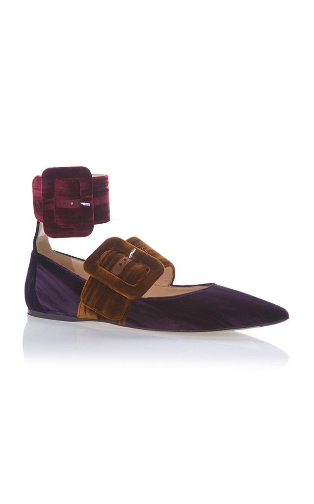 Attico Manu Velvet Flats
