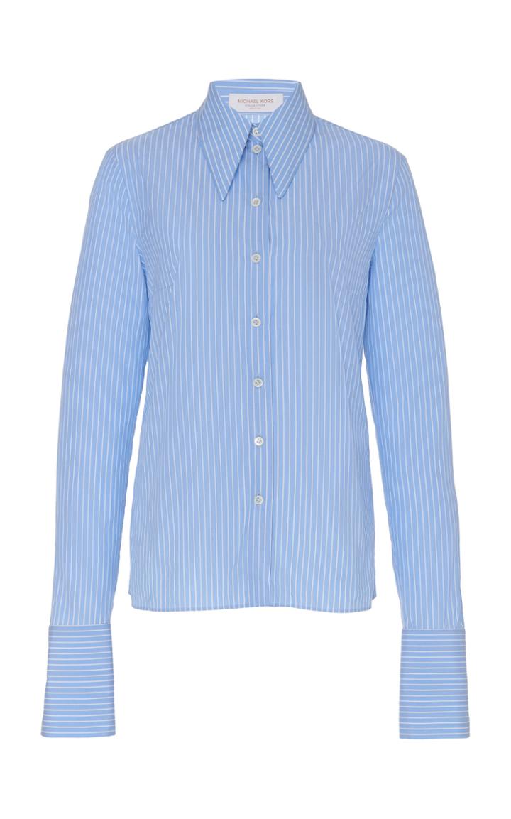 Moda Operandi Michael Kors Collection Striped Poplin Shirt Size: 0