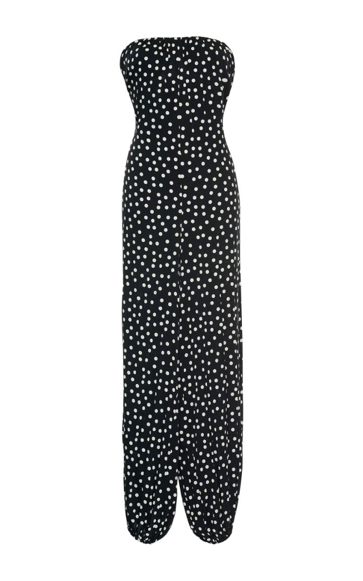 Dolce & Gabbana Strapless Polka-dot Jumpsuit
