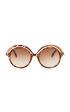 Emilio Pucci Sunglasses Oversized Printed Acetate Round-frame Sunglasses