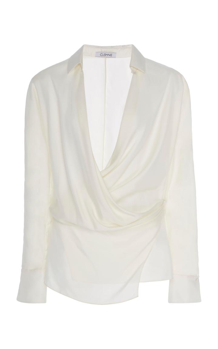 Moda Operandi Cushnie Draped Silk Top Size: 0
