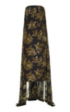 Michael Kors Collection Embroidered Cape Dress
