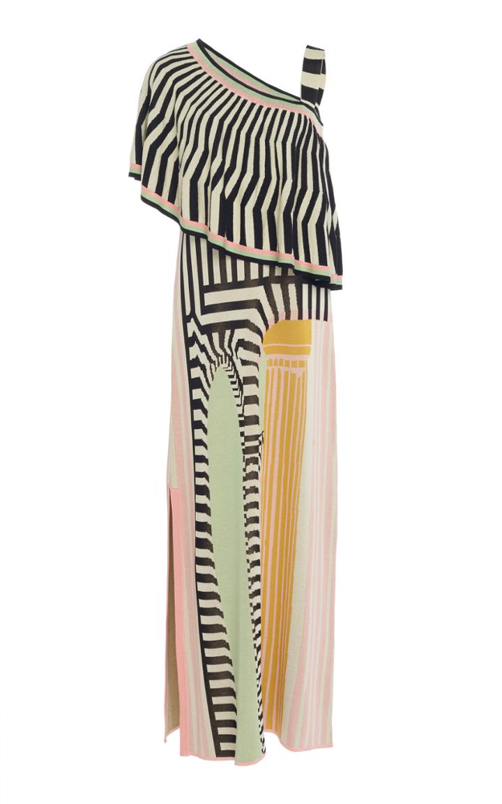 Temperley London Maia Asymmetric Jacquard-knit Dress