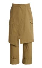 Moda Operandi Deveaux Chelsea Skirt-overlay Cotton Straight-leg Pants