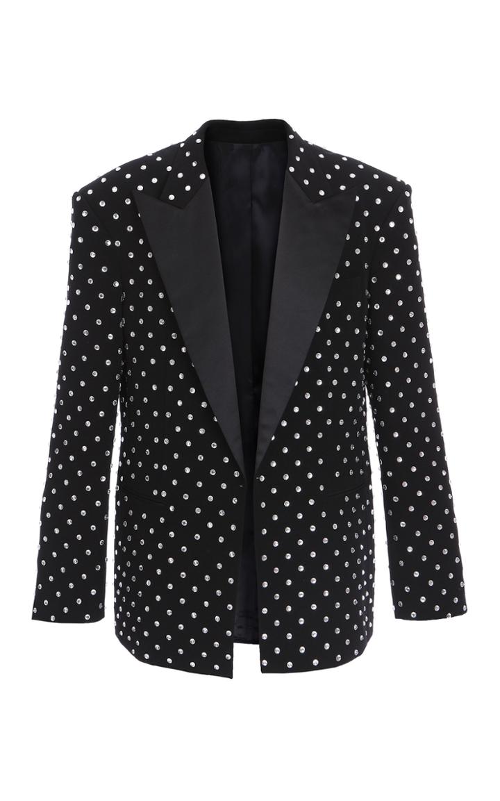 Balmain Crystal Polka Dots On Crepe Jacket