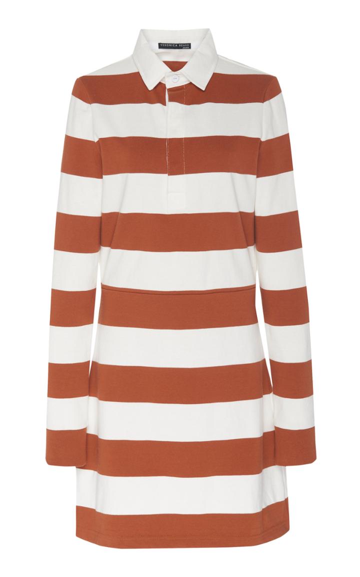 Veronica Beard Dusty Cotton Rugby Mini Dress