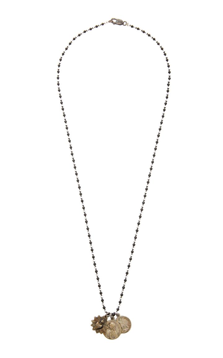 Miracle Icons Rhodium Plated Sterling Ball Chain Necklace
