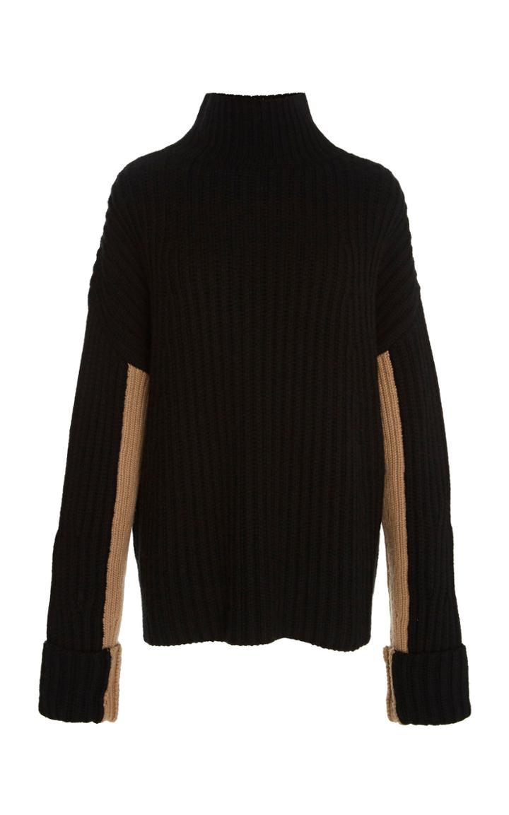 Noon By Noor Bakersfield Color Blocked-sleeve Turtleneck Sweater