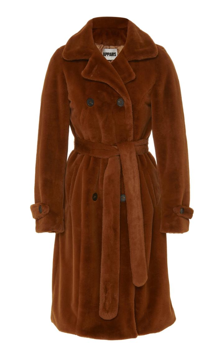 Apparis Nicole Double-breasted Faux Fur Coat