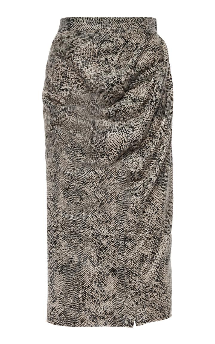 Moda Operandi Y/project Twist-detailed High-rise Midi Skirt Size: 36
