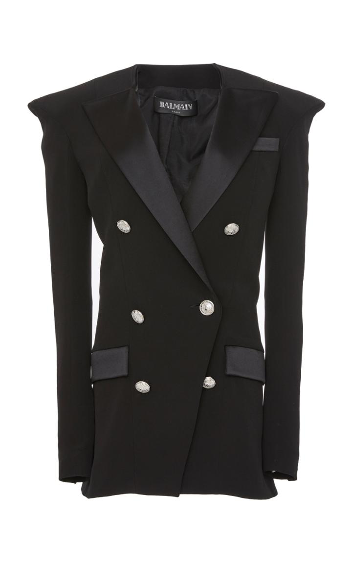 Balmain Tailored Crepe And Satin Blazer