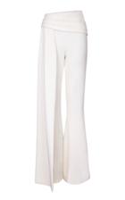 Safiyaa Clara Belted Heavy Crepe Flared Pants