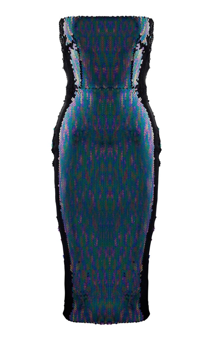 Alex Perry Mila Strapless Sequin Midi Dress