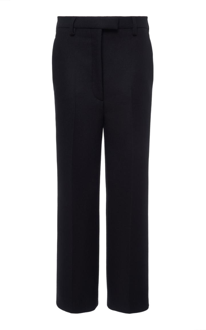 Prada Cropped Wool-crepe Straight-leg Pants