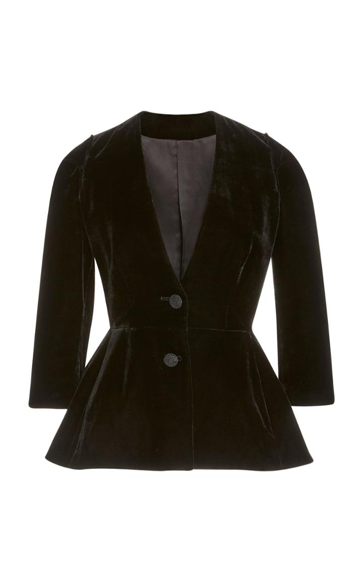 Brock Collection Velvet Peplum Jacket