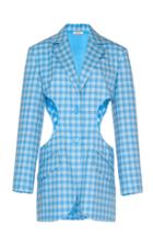 Nina Ricci Check Cutout Wool Jacket