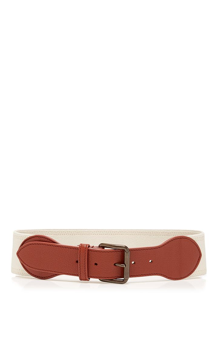 Tomas Maier Elastic Belt With Leather Detail