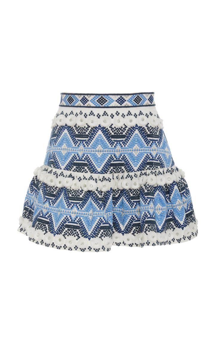 Alexis Lucille Embroidered Cotton Skirt
