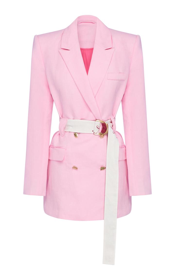 Aje Psychedelia Belted Crepe Blazer