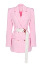 Aje Psychedelia Belted Crepe Blazer