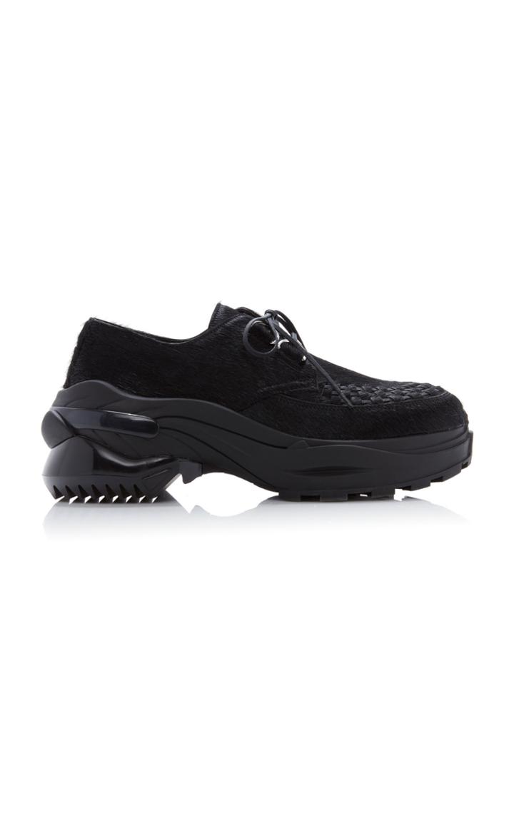 Maison Margiela Woven Suede Lug-sole Derby Shoes Size: 40