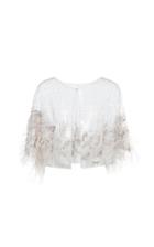 Marchesa Beaded Feather Cape