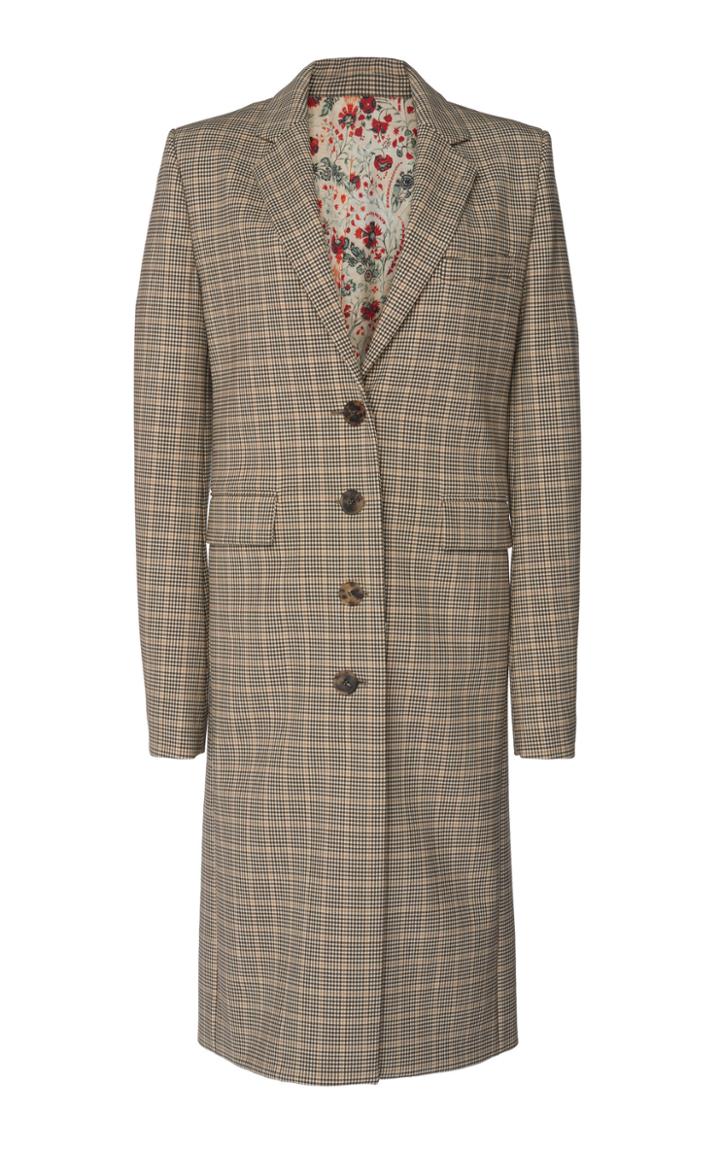 Paco Rabanne Plaid Wool-blend Coat