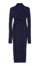 Proenza Schouler Detachable Rib-knit Wool-blend Midi Dress Size: S