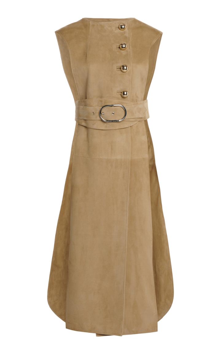 Moda Operandi Paco Rabanne Belted Suede Overcoat