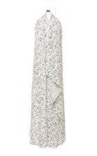 Acler Rawlings Ruffled Printed Georgette Maxi Dress