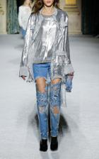 Balmain Mixed Metal Mesh Shirt