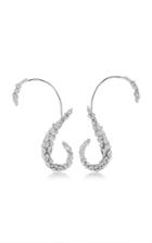 Yeprem 18k White Gold Diamond Spiral Ear Cuff