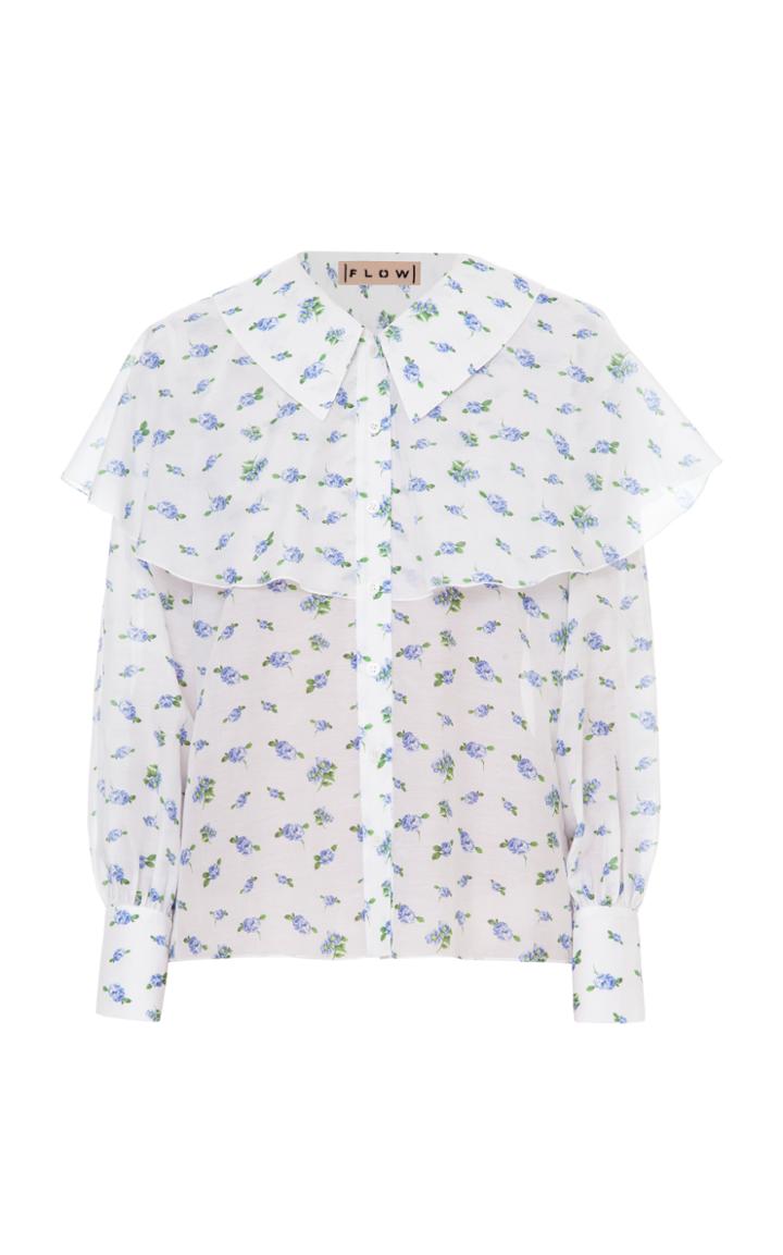 Flow The Label Floral Ruffle Blouse