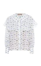 Flow The Label Floral Ruffle Blouse